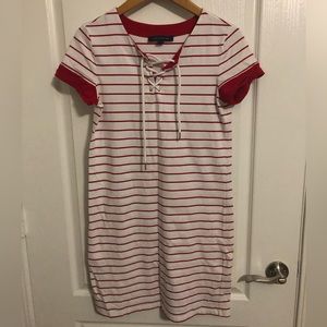 Tommy Hilfiger Red And White Stripe Dress Size Small